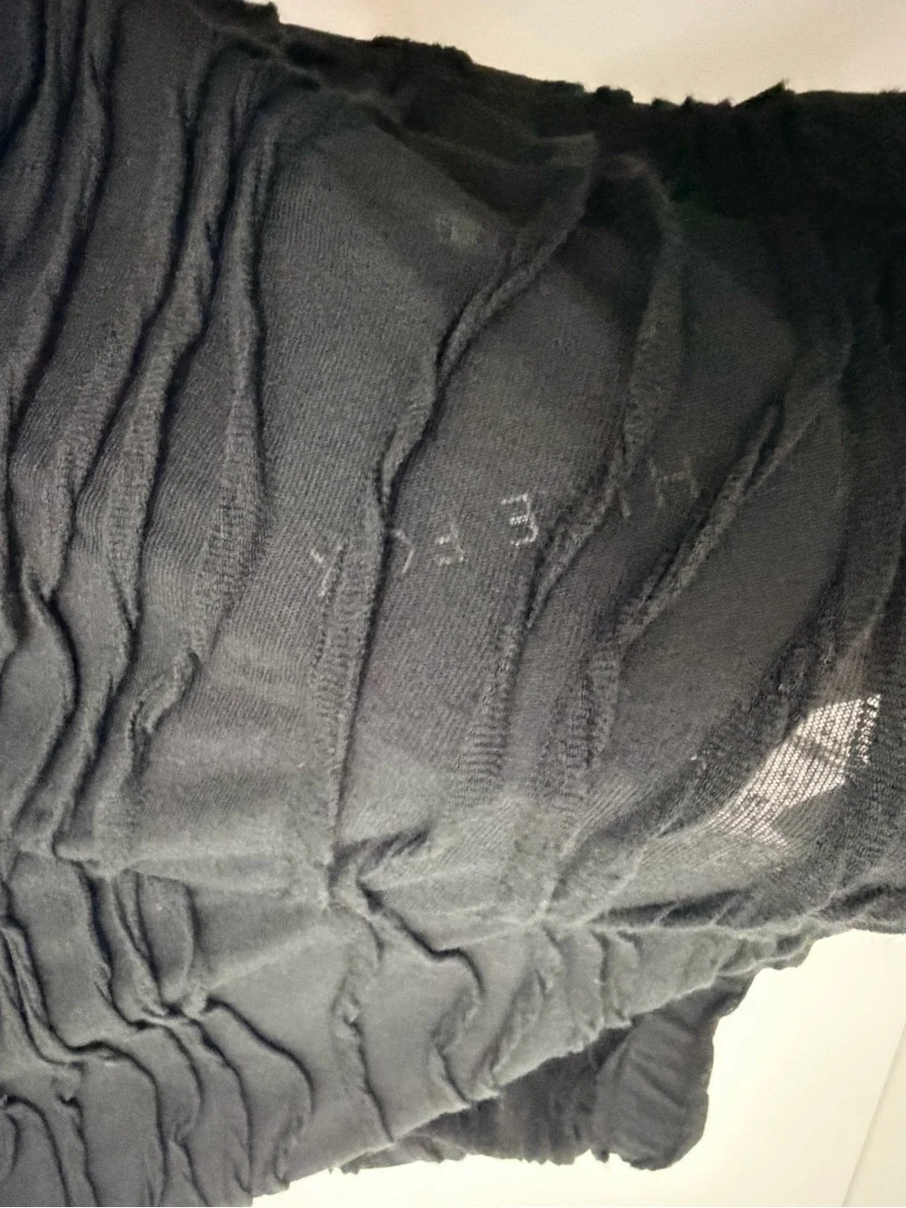 White Fox SHEER Black Textured Leggings